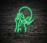 Smoking Alien| Neon Sign Instagobo