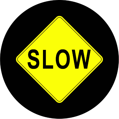 slow sign glass gobo pattern Instagobo