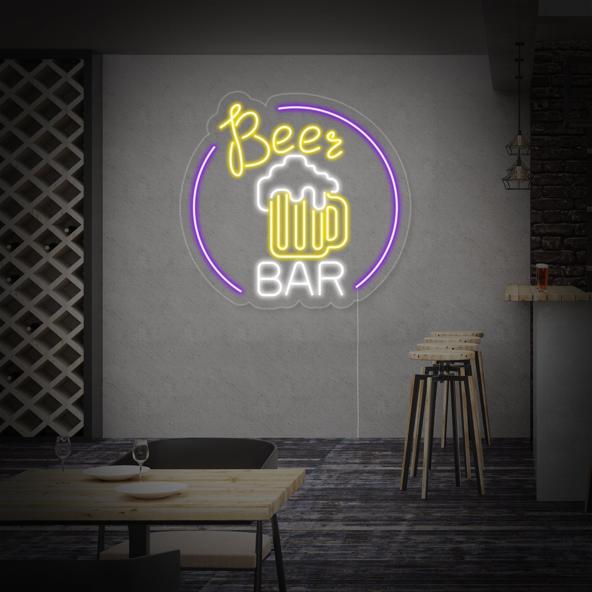 Beer Bar Mug Neon Sign Instagobo