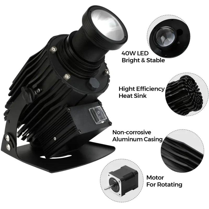 40W Gobo Projector, Indoor/Outdoor