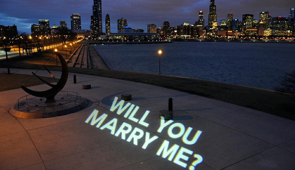 WILL YOU MARRY ME - 80W Outdoor Projector