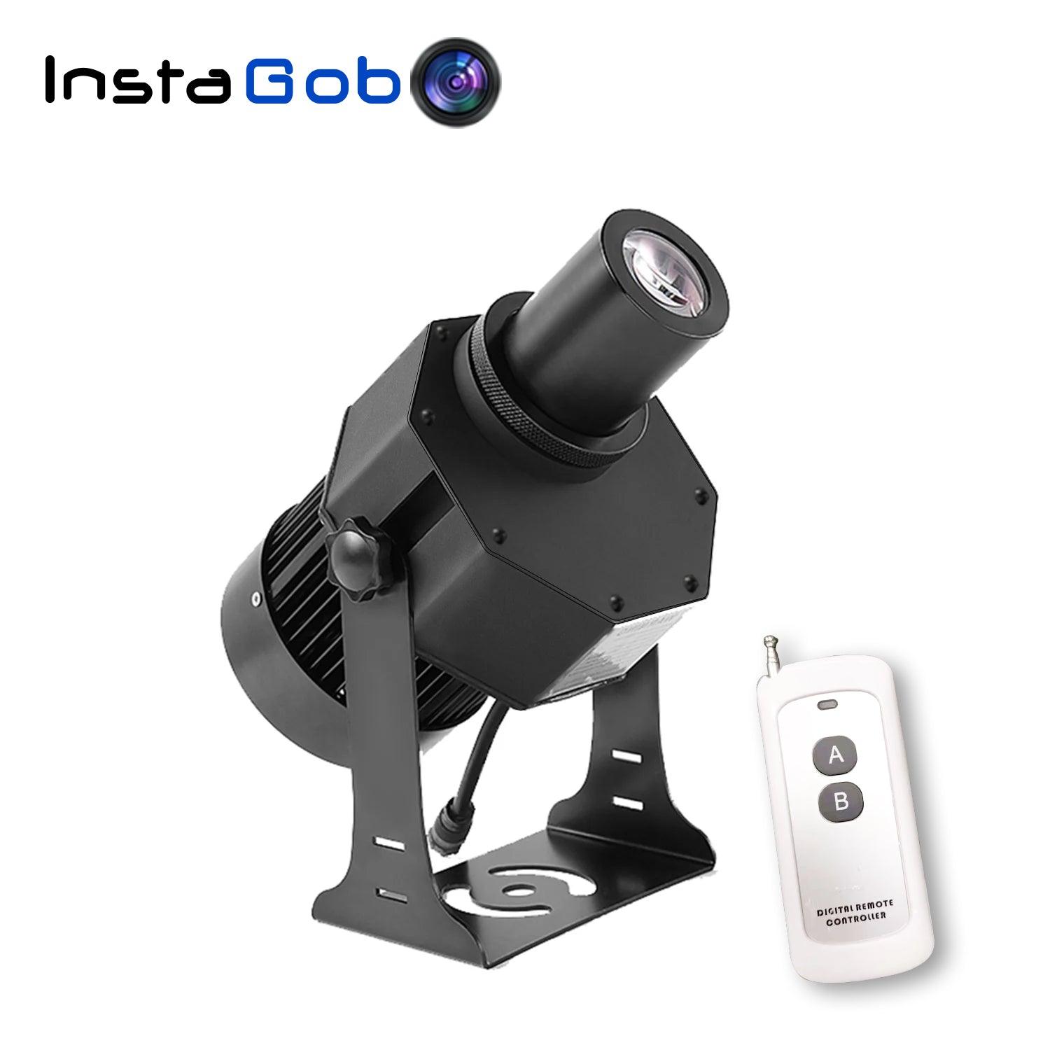 80W LED Logo GOBO Projector Ip67 Waterproof DJ Effect Light Including Free Custom Glass GOBO to Project Image for Hotel Company Store Wedding Advertising Indoor and Outdoor Use Instagobo