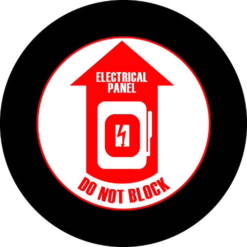Do Not Block Electrical Panel sign glass gobo pattern Instagobo