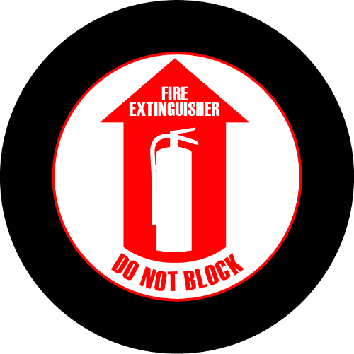 Do Not Block Fire Extingusher sign glass gobo pattern Instagobo