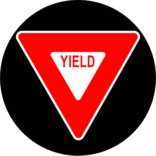 yield sign glass gobo pattern Instagobo