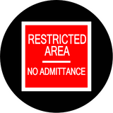 Restricted Area No Admittance gobo pattern Insatgobo