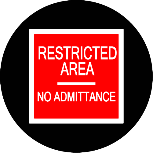Restricted Area No Admittance gobo pattern Insatgobo