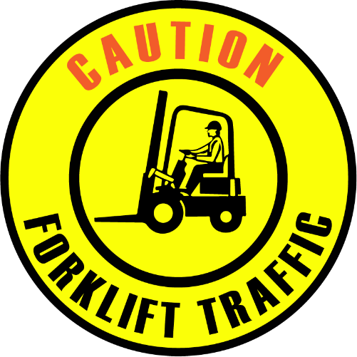 Forklift Traffic Caution sign glass gobo pattern Instagobo