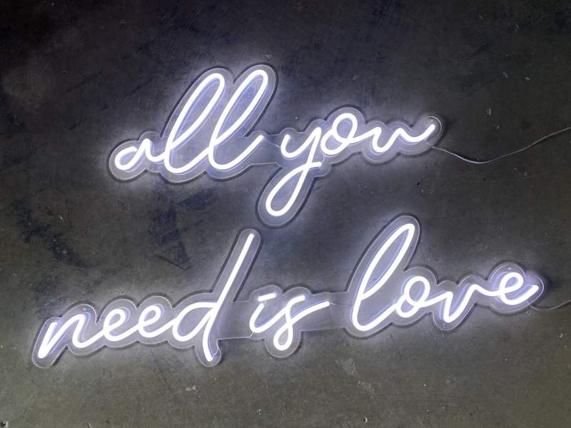 ALL YOU NEED IS LOVE LED NEON SIGN Instagobo