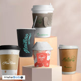 510ml / 16oz (90mm) White Single Wall Cup Set Instagobo