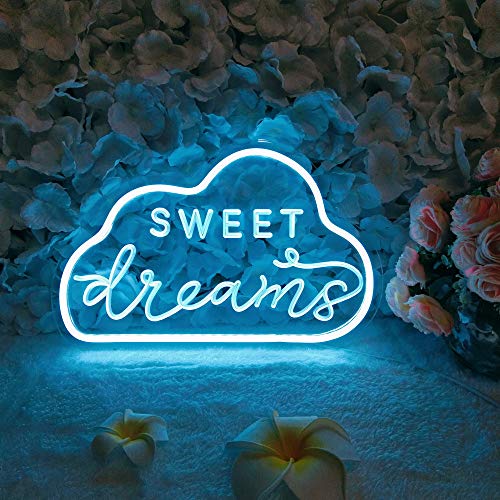 Unique Sweet Dream Neon Sign with 3D Art,Powed by USB Neon Sign.Pink Neon Light Sign with Dimmable Switch. (Pink)