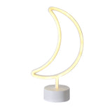 11.5" Battery Operated Neon Style LED Warm White Moon Table Light