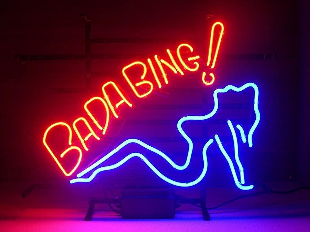 ネオンサイン　BADA BING オーダーメイド　ネオンライト インテリア Bada Bing Neon Signs Led Sign for Bedroom Sopranos Merch Light up