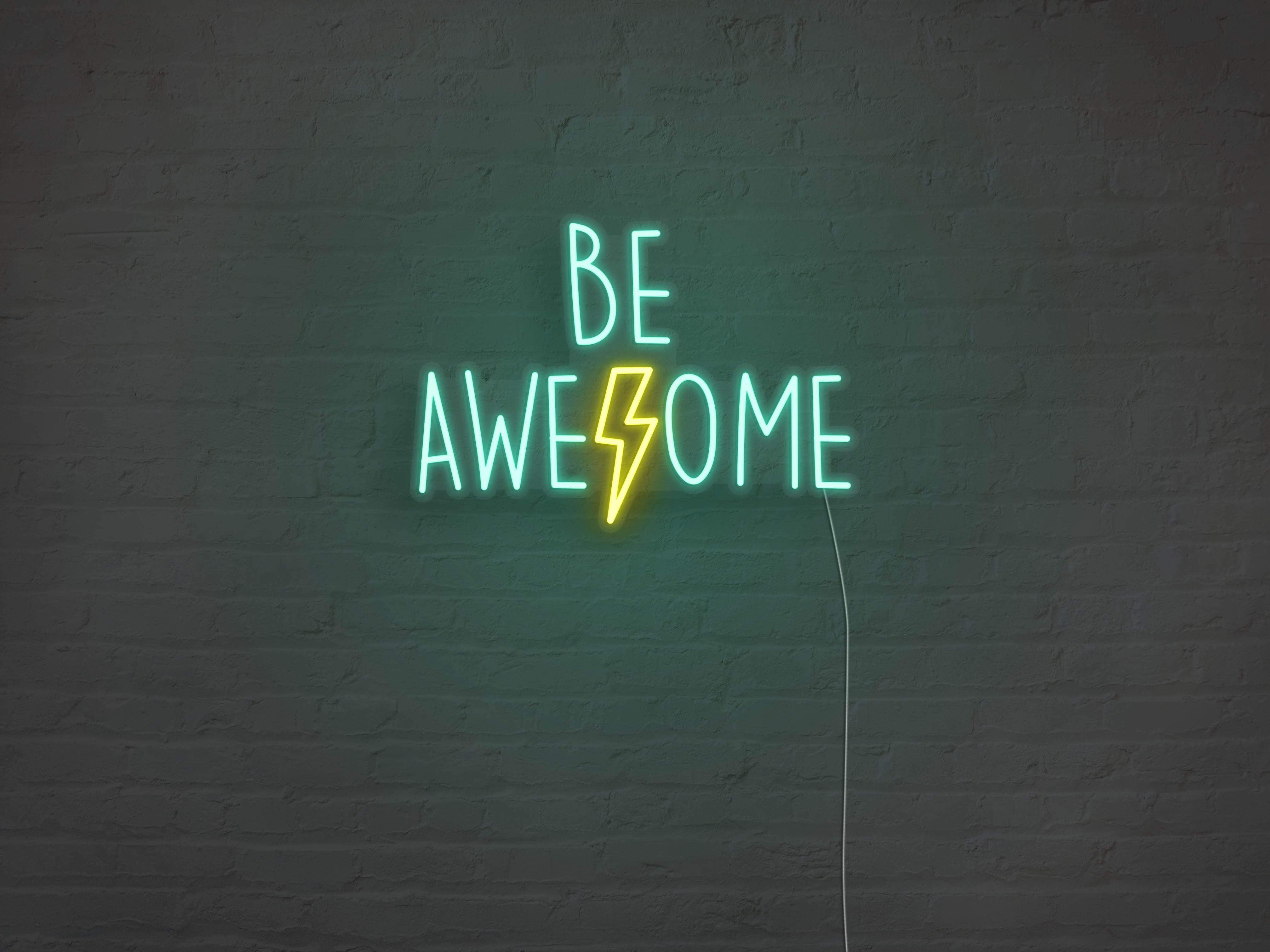 Be Awesome LED Neon Sign Instagobo