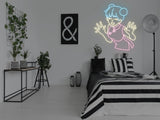 Anime Laughing Girl LED Neon Sign Instagobo