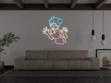 Anime Laughing Girl LED Neon Sign Instagobo