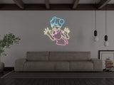 Anime Laughing Girl LED Neon Sign