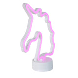 11" Battery Operated Neon Style LED Pink Unicorn Table Light Instagobo