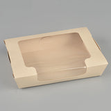 Bamboo fibre bamboo pulp paper salad box with 1 window Instagobo