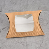 Brown kraft corrugated paper bread pie window pillow box Instagobo