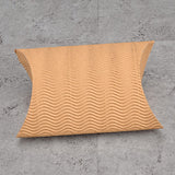 Brown kraft corrugated paper bread pie window pillow box Instagobo