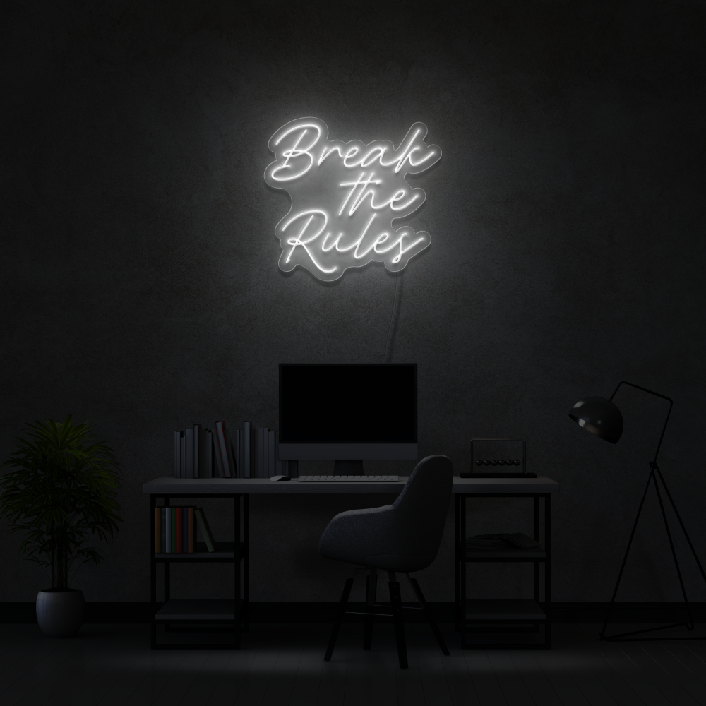 Break The Rules - Neon Sign Instagobo